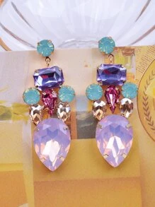 水晶裝飾耳墜 - 彩色 - 查看 7