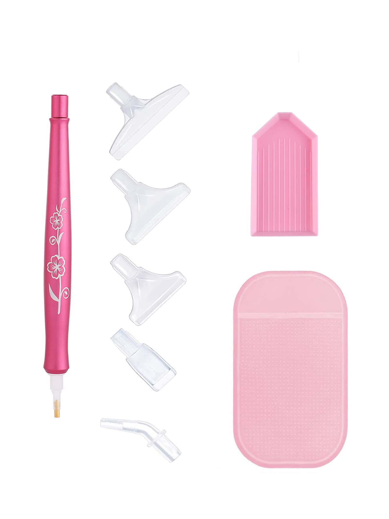 1 bộ dụng cụ vẽ kim cương DIY - Hồng - Xem 1