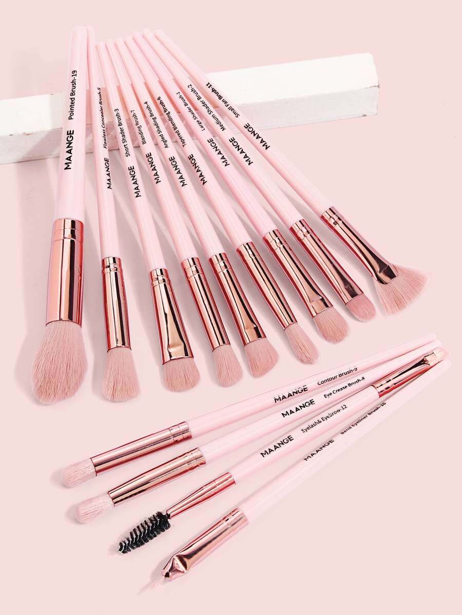 13pcs Makeup Brushes Set Eye Shadow Foundation Women Cosmetic Brush Eyeshadow Blush Powder Blending Beauty Soft Makeup Tools,Brush Set,Makeup Brush Kit,Make Up Brush Set,Make Up Set Complete,Makeup Brush Set,Complete Makeup Kit,Brush Kit,Brushes Makeup Set,Makeup Gift Set - Pink - View 1