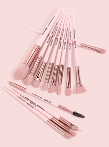 13pcs Makeup Brushes Set Eye Shadow Foundation Women Cosmetic Brush Eyeshadow Blush Powder Blending Beauty Soft Makeup Tools,Brush Set,Makeup Brush Kit,Make Up Brush Set,Make Up Set Complete,Makeup Brush Set,Complete Makeup Kit,Brush Kit,Brushes Makeup Set,Makeup Gift Set - Pink - View 2