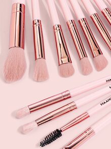 13pcs Makeup Brushes Set Eye Shadow Foundation Women Cosmetic Brush Eyeshadow Blush Powder Blending Beauty Soft Makeup Tools,Brush Set,Makeup Brush Kit,Make Up Brush Set,Make Up Set Complete,Makeup Brush Set,Complete Makeup Kit,Brush Kit,Brushes Makeup Set,Makeup Gift Set - Pink - View 4