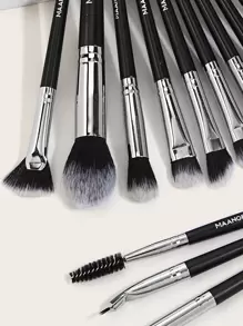13pcs Duo-Fiber Makeup Brush Set,Brush Set,Makeup Brush Kit,Make Up Brush Set,Make Up Set Complete,Makeup Brush Set,Complete Makeup Kit,Brush Kit,Brushes Makeup Set,Makeup Gift Set - Black - View 3