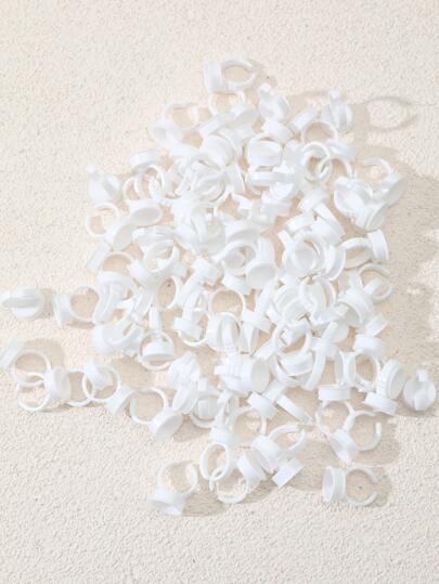 100 chiếc cốc đựng mực thêu lông mày dùng một lần, cốc hình vòng dùng cho nối mi, dụng cụ hỗ trợ ghép mi, hộp đựng mực xăm, vật tư thêu dùng một lần cho thẩm mỹ viện.