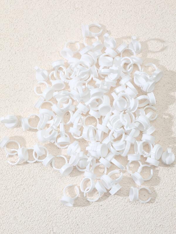 100个一次性眉绣色料杯，睫毛嫁接环形杯，睫毛移植辅助工具，纹身色料杯，美容院一次性绣花用品