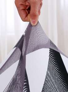 1pc Graphic Print Stretchy Chair Slipcover - Multicolor - View 3