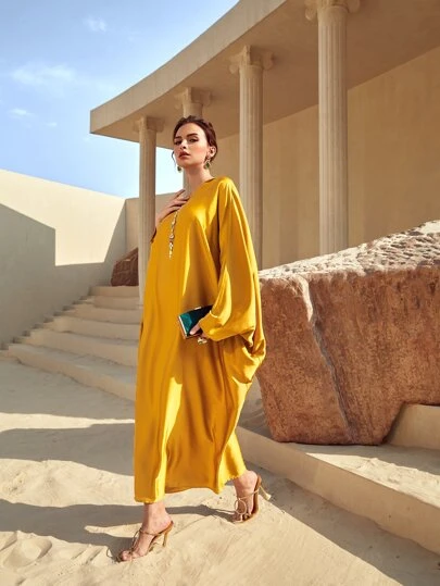 Al Najma Rhinestone Detail Djellaba