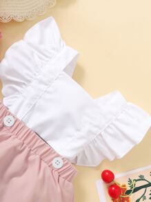 Bebé Vestido body de combinación ribete con fruncido 2 en 1 - Multicolor - Ver 4