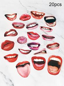 20Pcs Party Photo Booth Props,Fun Lips Mouth Photo Booth Props Handheld Party Selfie Photo Props For Kids Women, Birthday Weddings Graduation Party Supplies Photo Props,Christmas - Multicolor - View 6