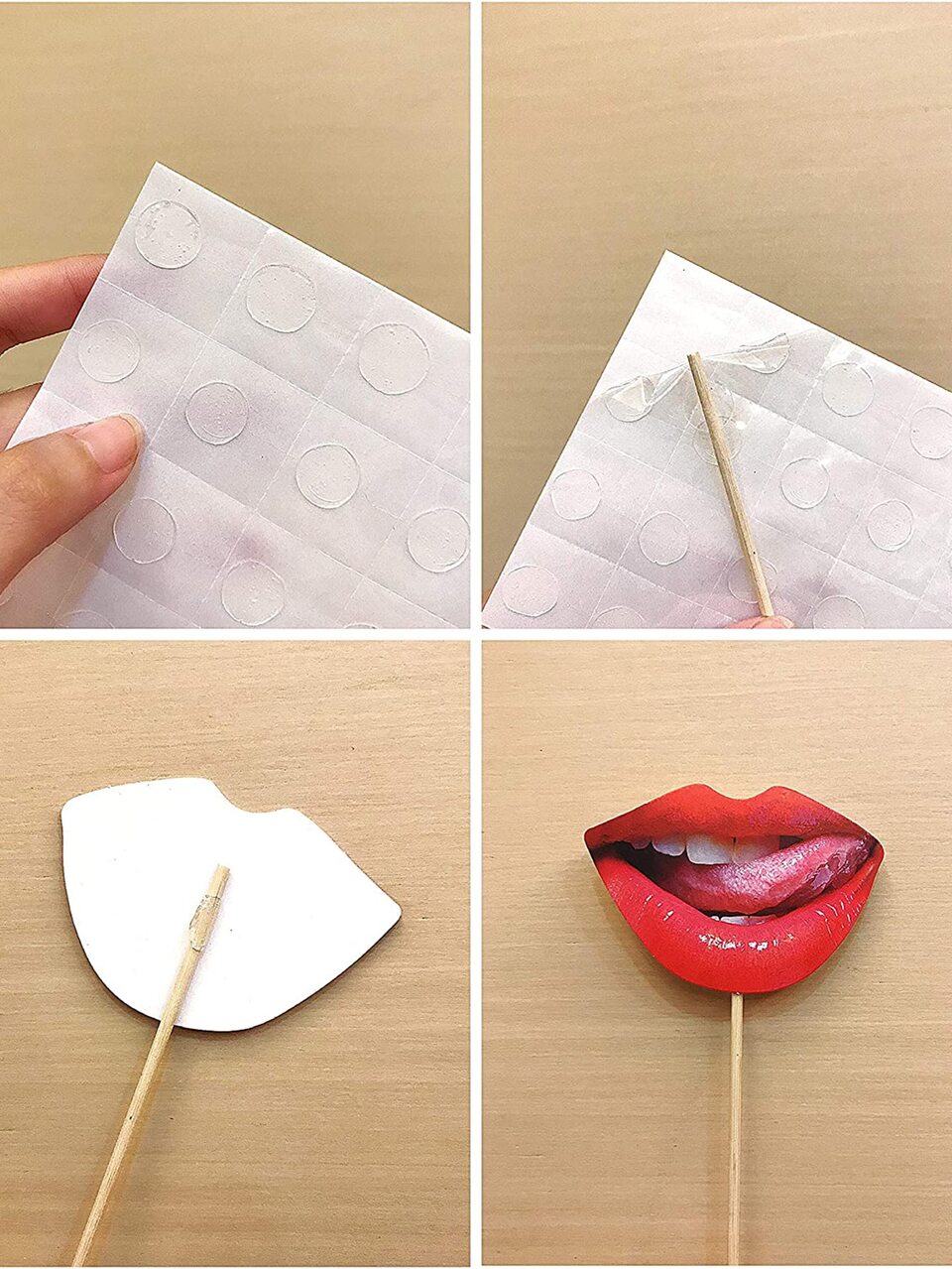 20pcs Party Photo Props, Fun Lip Shaped Photo Props, Handheld Party Selfie Props, Suitable For Women, Birthday, Wedding, Graduation Party Supplies Photo Props, Christmas