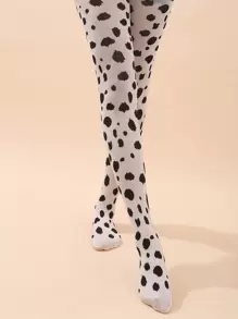Dalmatian Print Tights - Multicolor - View 4