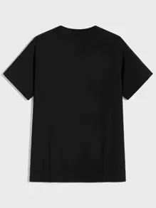 ROMWE MEN Casual Grafisch Tekst Shirts mannen