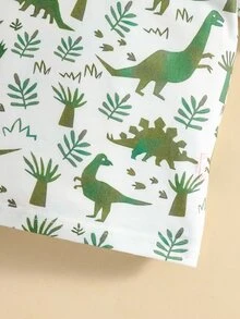 嬰兒植物和恐龍印花POLO衫和短褲