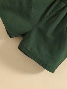 嬰兒植物和恐龍印花POLO衫和短褲