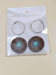 EMERY ROSE Bông tai thả tròn - Nhiều màu - Xem 3