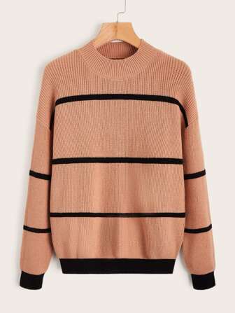 Striped Drop Shoulder Sweater