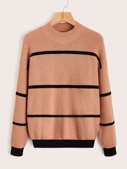 Striped Drop Shoulder Sweater