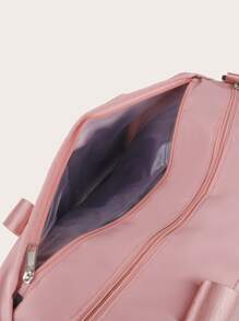 Large Capacity Letter Graphic Training Bag Travel Bag - Pink - View 5