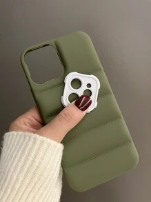 Anti-Drop Plain Phone Case Compatible With IPhone 11,IPhone 13,IPhone 14 Pro Max - Green - View 3