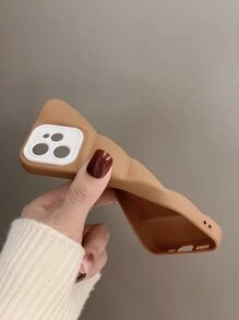 Anti-drop Plain Phone Case - Khaki - View 3