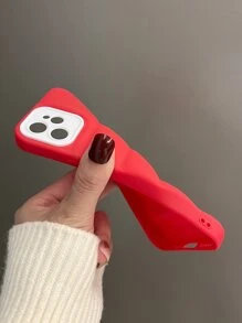 Vỏ điện thoại màu rắn chống rơi - Đỏ - Xem 3