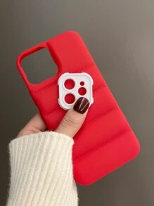 Vỏ điện thoại màu rắn chống rơi - Đỏ - Xem 4