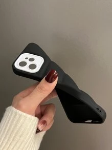 Anti-Drop Plain Phone Case Compatible With IPhone 11,IPhone 13,IPhone 14 Pro Max - Black - View 4