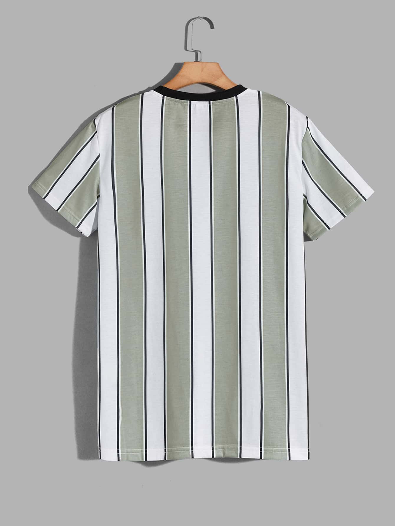 Manfinity Homme Men Striped Colorblock Letter Graphic Tee - Multicolor - View 2