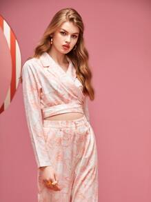 Manon Gautier Gardinomtag Sjal Marmor Elegant Blazer - Multifärgad - Visa 6