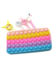 1pc Sensory Fidget Pencil Case - Multicolor - View 3