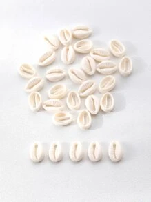 30入組貝殼DIY首飾配件 - 米色 - 查看 3