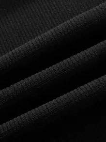 Manfinity Hypemode Lỏng lẻo phù hợp Nam Chi tiết bản Patch thư Viền kéo ra Quần - màu đen - Xem 4