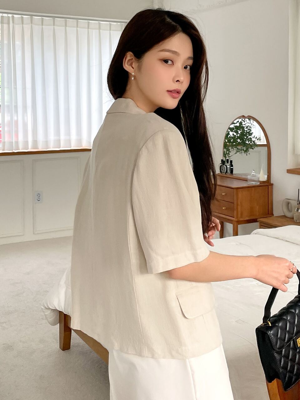 Lapel Collar Single Breasted Blazer