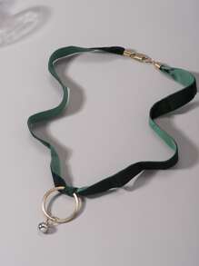 Anillo Collar con colgante - Verde - Ver 1