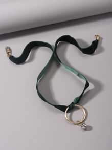 Anillo Collar con colgante - Verde - Ver 3
