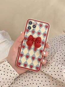 Vỏ điện thoại Argyle trang trí nơ - Nhiều màu - Xem 1