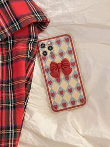 Vỏ điện thoại Argyle trang trí nơ - Nhiều màu - Xem 3