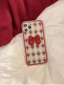 Vỏ điện thoại Argyle trang trí nơ - Nhiều màu - Xem 4