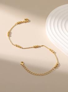 Bead Decor Bracelet - Yellow Gold - View 2