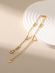 Bead Decor Bracelet - Yellow Gold - View 5