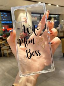 Funda de celular transparente con estampado de letra - Multicolor - Ver 2