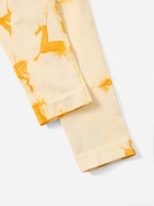 Easithlete 2入組無縫紮染運動打底褲