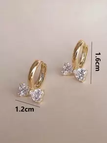 蝴蝶结装饰环形耳环 情人节、妈妈、母亲、母亲节、礼物 - 金黃色 - 查看 5