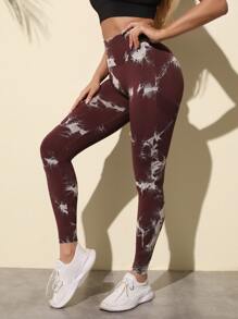 Easithlete Xà cạp Tie Dye Yoga Liền mạch Quần legging tập thể dục mông co giãn cao - Nhiều màu - Xem 2