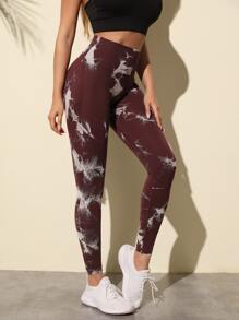 Easithlete Xà cạp Tie Dye Yoga Liền mạch Quần legging tập thể dục mông co giãn cao - Nhiều màu - Xem 5