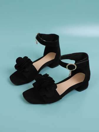 Niñas Sandalias con diseño aplique tira tobillera