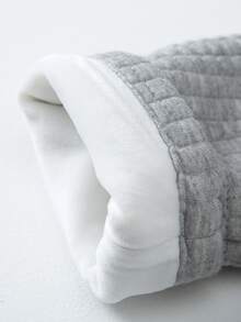 YINGZIFANG Toddler Girls Letter Embroidery Ruffle Hem Thermal Sweatshirt