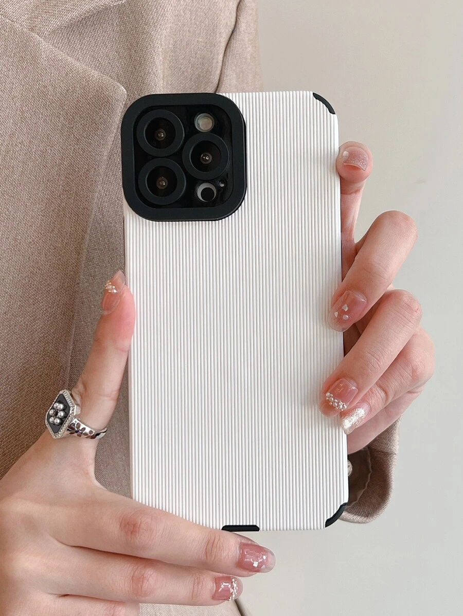 Textured Phone Case - White - View 1