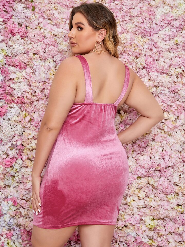 plus size pink bodycon dress Miss Circle Women Blair Black Sheer Mock Neck Maxi Dress main image 1