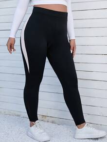 Quần lót kích thước lớn Khối Màu Thể thao - màu đen - Xem 6