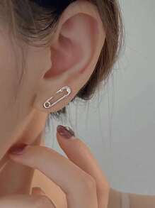 Pin Design Stud Earrings